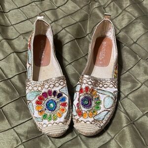 PATRIZIA by Spring Step “Mathis” Embroidered Canvas Espadrille Slip on